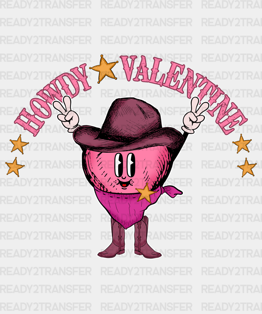 Howdy Valentine Stars Dtf Transfer