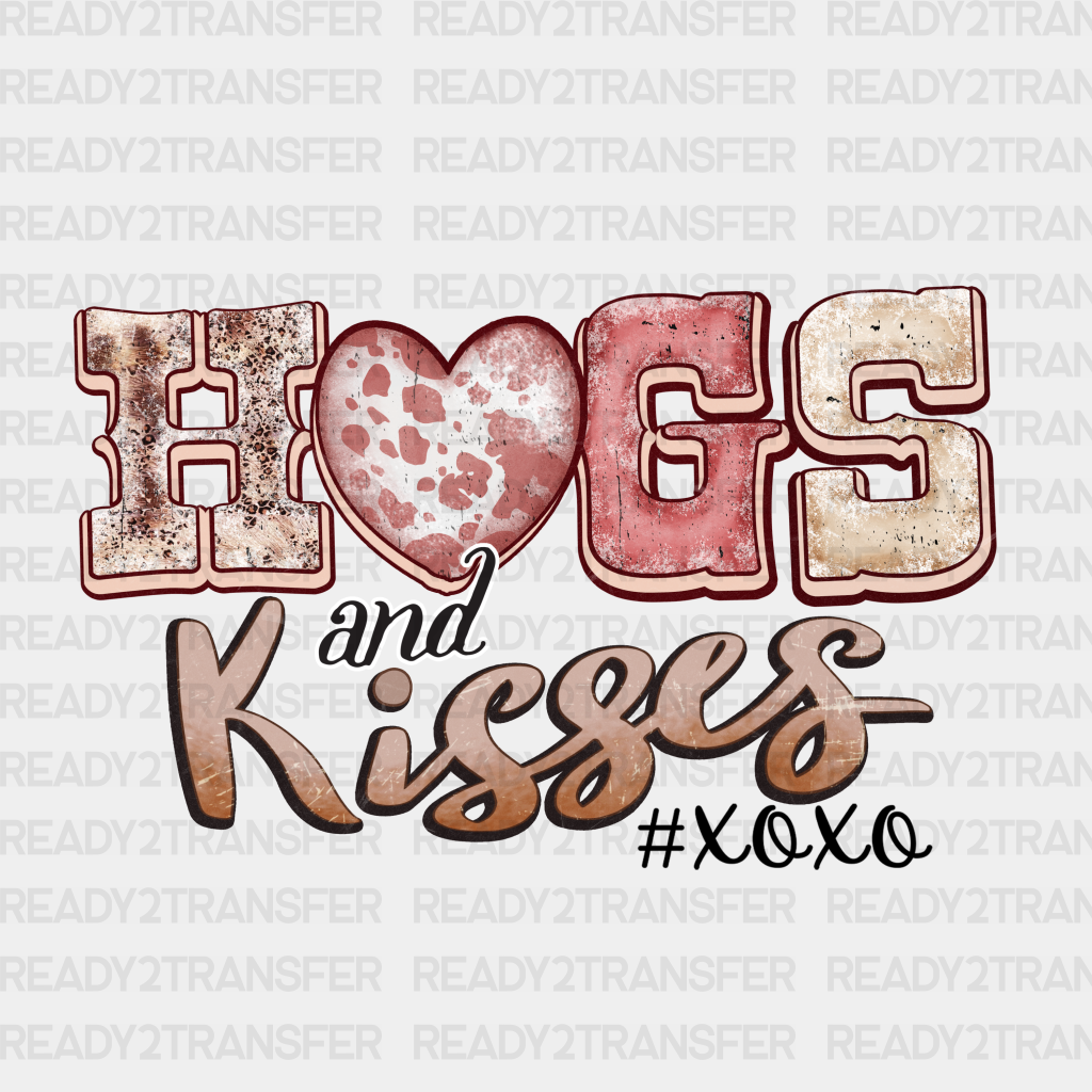 Hugs And Kisses Xoxo Dtf Transfer