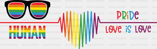 Human Love Is - Lgbtq Cup Wrap Uv Sticker Permanent Dtf Decal