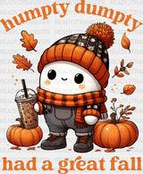 Humpty Dumpty Had a Great Fall Design Fall Season DTF Transfer ready2transfer