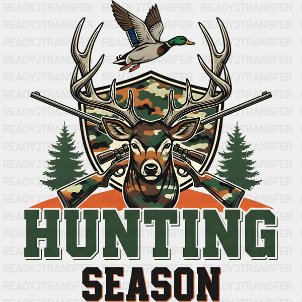 Hunting Season, Green & Orange - Hunting DTF Transfers