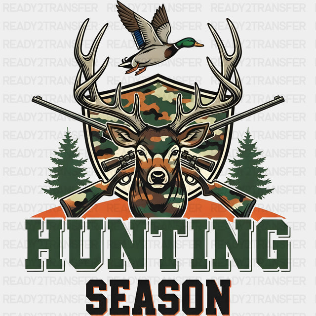 Hunting Season, Green & Orange - Hunting DTF Transfers ready2transfer Dark Color Design (See Imaging)