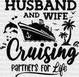 Husband And Wife - Family Cruise Dtf Heat Transfer Adult Unisex S & M (10’’) / Dark Color
