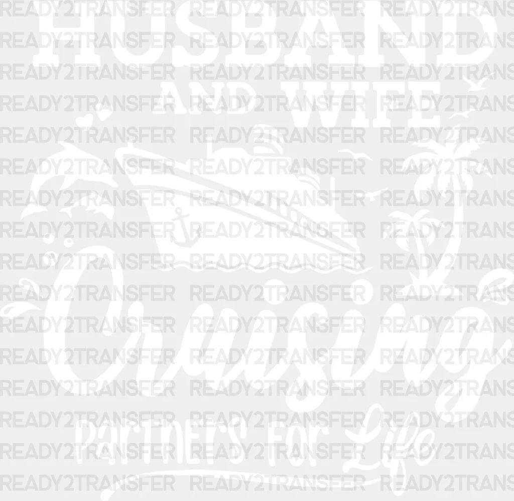 Husband And Wife - Family Cruise Dtf Heat Transfer Adult Unisex S & M (10’’) / Light Color