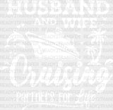 Husband And Wife - Family Cruise Dtf Heat Transfer Adult Unisex S & M (10’’) / Light Color