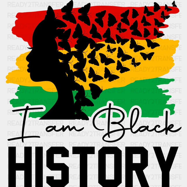 I Am Black History Blm Dtf Transfer Adult Unisex - S & M (10’) /