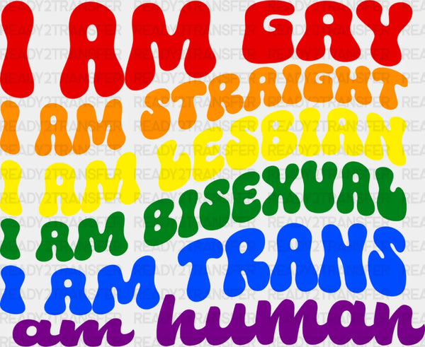 I Am Gay I Am Human - Gay Theme DTF Transfer