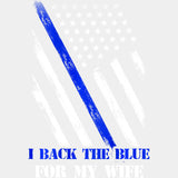 I Back The Blue For My Wife - Police DTF Transfers ready2transfer Light Color Design (See Imaging)