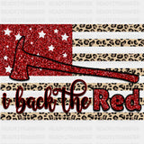 I Back The Red, Sequin Axe - Fire Department DTF Transfers ready2transfer Dark Color Design (See Imaging)