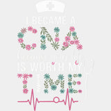 I Became A CNA Because... - CNA DTF Transfers ready2transfer Light Color Design (See Imaging)