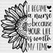 I Became a Nurse Because Your Life Is Worth My Time DTF Transfer ready2transfer Black