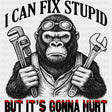I Can Fix Stupid, But It's Gonna Hurt - Funny DTF Transfers ready2transfer Dark Color Design (See Imaging)