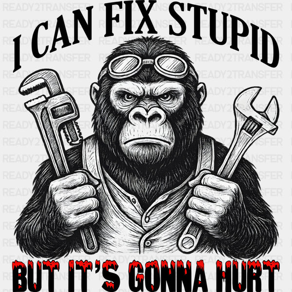 I Can Fix Stupid, But It's Gonna Hurt - Funny DTF Transfers