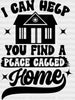I Can Help You Find A Place Called Home Design - Realtor DTF Heat Transfer ready2transfer Black