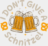 I Don’t Give A Schnitzel - Oktoberfest DTF Transfer Adult Unisex - S & M (10’’) / Light Color Design (See Imaging)