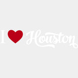 I Love Houston - States & Cities DTF Transfers ready2transfer Light Color Design (See Imaging)