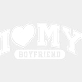 I Love My Boyfriend & Girlfriend, Red & White - Boyfriend-Girlfriend DTF Transfers ready2transfer White Color Design (See Imaging) I Love My Boyfriend