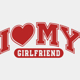 I Love My Boyfriend & Girlfriend, Red & White - Boyfriend-Girlfriend DTF Transfers ready2transfer Red Color Design (See Imaging) I Love My Girlfriend