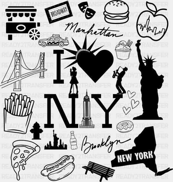 I Love New York - States & Cities DTF Transfer