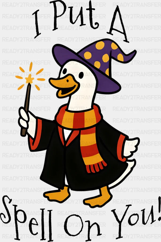 I Put A Spell On You B&W - Halloween DTF Transfer ready2transfer Dark Color Design (See Imaging)