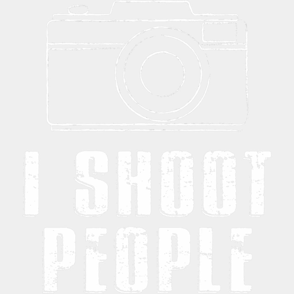 I Shoot People, B&W Camera Design - Photography DTF Transfers ready2transfer Light Color Design (See Imaging)