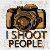 I Shoot People, Brown Camera - Photography DTF Transfers ready2transfer