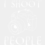 I Shoot People, DSLR Black & White - Photography DTF Transfers ready2transfer Light Color Design (See Imaging)
