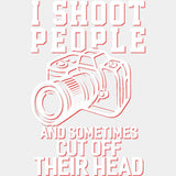 I Shoot People, Red B&W - Photography DTF Transfers ready2transfer Light Color Design (See Imaging)