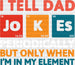 I Tell Dad Jokes Father's Day DTF Transfer ready2transfer White