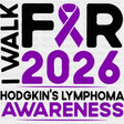 I Walk For Hodgkin’s Lymphoma Awareness 2026 - Hodgkin’s Lymphoma Cancer DTF Transfers - Adult Unisex - S & M (10’’)