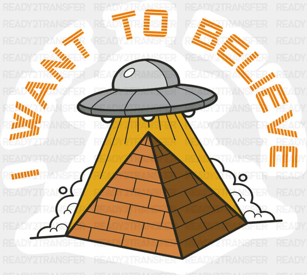 I Want To Believe UFO & Pyramid - Minimal UV Sticker Permanent UV DTF Decal