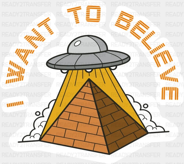 I Want To Believe UFO & Pyramid - Minimal UV Sticker Permanent UV DTF Decal