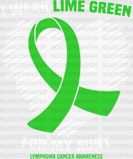 I Wear Green For My Aunt - Lymphoma Dtf Heat Transfer Adult Unisex S & M (10’’) / Light Color