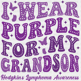 I Wear Purple For My Grandson - Lymphoma DTF Transfers ready2transfer