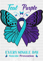I Wear Purple Teal And Purple For Someone I Miss - Suicide Awareness DTF Transfer