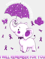 I Will Remember For You - Alzheimer’s Awareness DTF Transfer Adult Unisex - S & M (10’’) / Light Color Design (See
