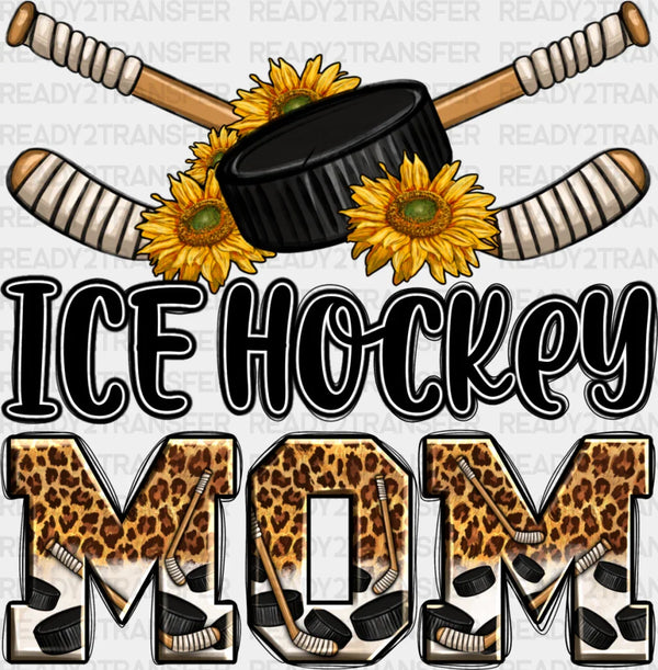 Ice Hockey Mom Sunflowers - Hockey DTF Heat Transfer