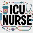 ICU Nurse, Coffee, Syringe, Stethoscope - Nurse DTF Transfers ready2transfer Dark Color Design (See Imaging)