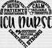 ICU Nurse Heart Design - ICU Nurse DTF Transfers ready2transfer Black