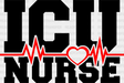 Icu Nurse Heartbeat Design - Dtf Transfers Adult Unisex S & M (10’’) / Black