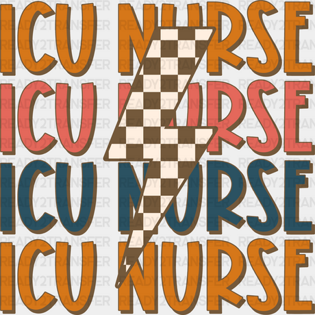 Icu Nurse Lightning Design - Dtf Transfers