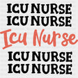 ICU Nurse, Orange B&W - ICU DTF Transfers ready2transfer Dark Color Design (See Imaging)