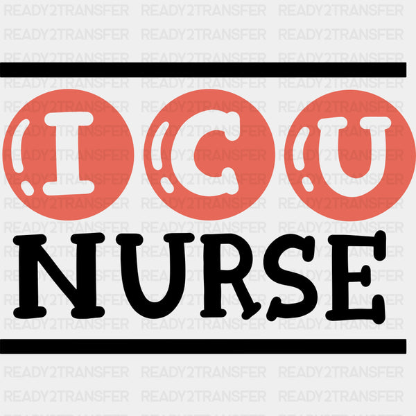 ICU Nurse, Orange Circles - ICU DTF Transfers