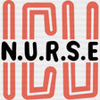 ICU Nurse, Orange Color - ICU DTF Transfers ready2transfer Dark Color Design (See Imaging)