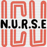 ICU Nurse, Orange Color - ICU DTF Transfers ready2transfer Dark Color Design (See Imaging)