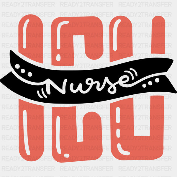 ICU Nurse, Orange Letters - ICU DTF Transfers