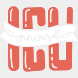 ICU Nurse, Orange Letters - ICU DTF Transfers ready2transfer Light Color Design (See Imaging)