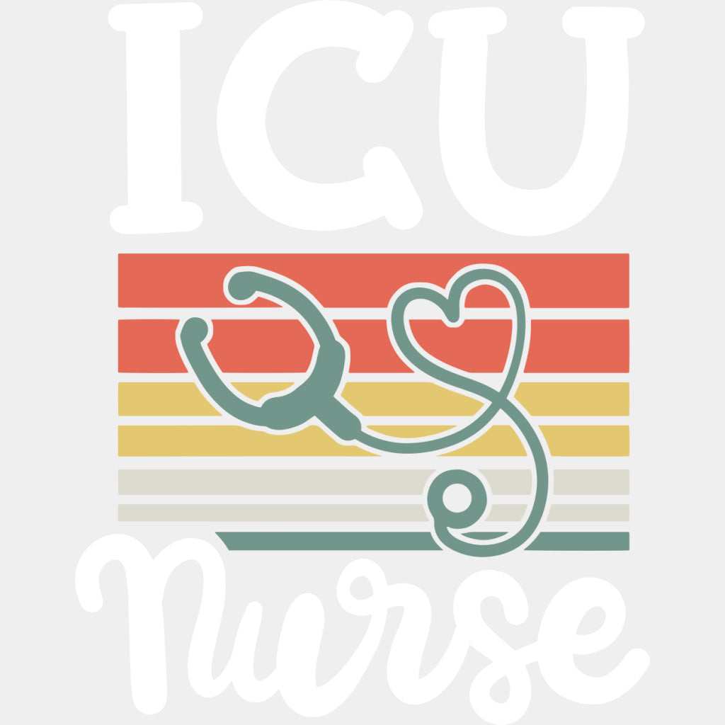 ICU Nurse, Stethoscope Teal Color - ICU DTF Transfers ready2transfer Light Color Design (See Imaging)