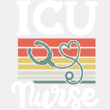 ICU Nurse, Stethoscope Teal Color - ICU DTF Transfers ready2transfer Light Color Design (See Imaging)