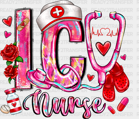 Icu Nurse Valentines Design - Dtf Transfers